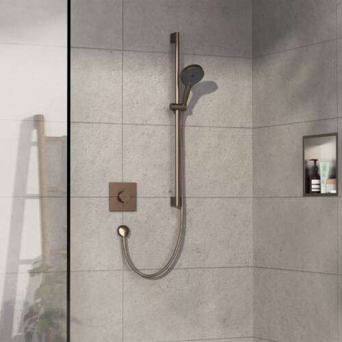 Hansgrohe ShowerSelect Comfort E Termostatik Ankastre Banyo Bataryası 1 Çıkış Mat Bronz 15571140 - 2