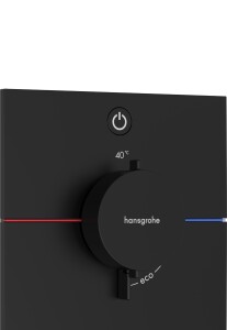 Hansgrohe ShowerSelect Comfort E Termostatik Ankastre Banyo Bataryası 1 Çıkış Mat Siyah 15571670 - Hansgrohe