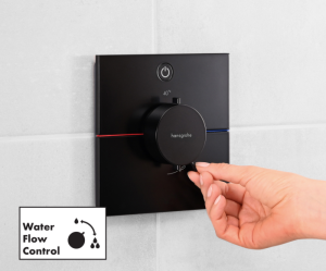 Hansgrohe ShowerSelect Comfort E Termostatik Ankastre Banyo Bataryası 1 Çıkış Mat Siyah 15571670 - 4