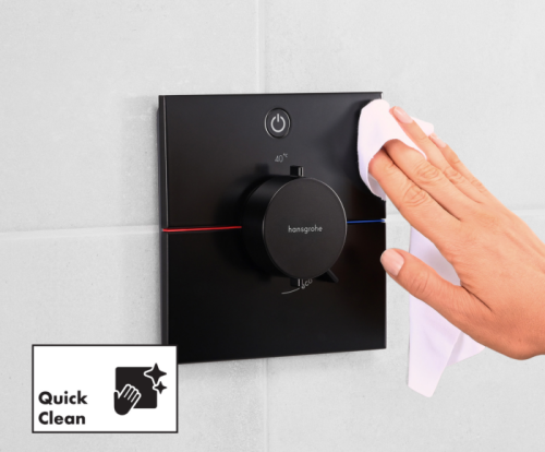 Hansgrohe ShowerSelect Comfort E Termostatik Ankastre Banyo Bataryası 1 Çıkış Mat Siyah 15571670 - 5