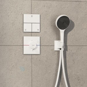 Hansgrohe ShowerSelect Comfort E Ankastre Banyo Bataryası 3 Çıkış Mat Beyaz 15573700 - 2