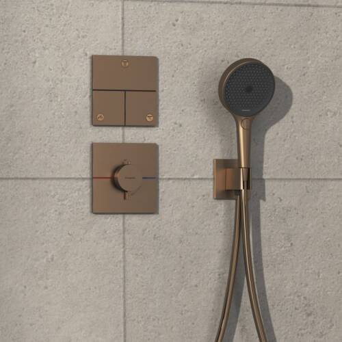 Hansgrohe ShowerSelect Comfort E Ankastre Banyo Bataryası 3 Çıkış Mat Bronz 15573140 - 3