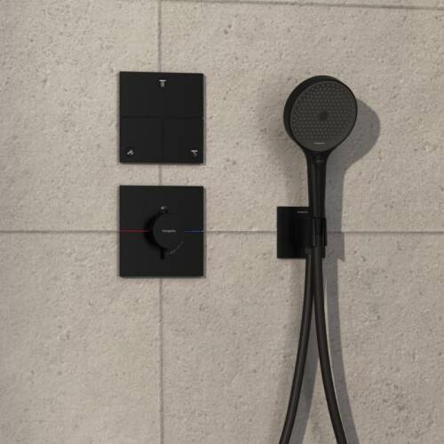 Hansgrohe ShowerSelect Comfort E Ankastre Banyo Bataryası 3 Çıkış Mat Siyah 15573670 - 2
