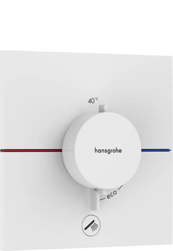 Hansgrohe ShowerSelect Comfort E Termostatik Ankastre Bataryası 1 Çıkış ve İlave Çıkış Mat Beyaz 15575700 - 1