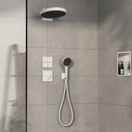 Hansgrohe ShowerSelect Comfort E Termostatik Ankastre Bataryası 1 Çıkış ve İlave Çıkış Mat Beyaz 15575700 - 2