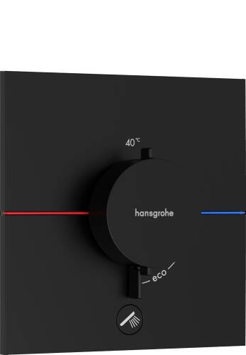Hansgrohe ShowerSelect Comfort E Termostatik Ankastre Bataryası 1 Çıkış ve İlave Çıkış Mat Siyah 15575670 - 1
