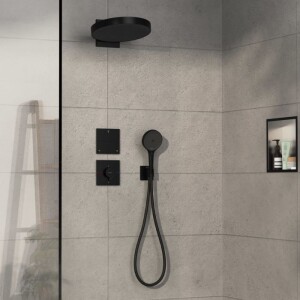 Hansgrohe ShowerSelect Comfort E Termostatik Ankastre Bataryası 1 Çıkış ve İlave Çıkış Mat Siyah 15575670 - 2