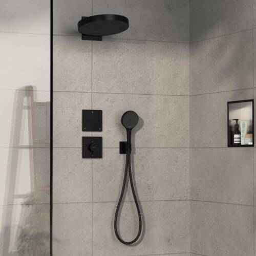 Hansgrohe ShowerSelect Comfort E Termostatik Ankastre Bataryası 1 Çıkış ve İlave Çıkış Mat Siyah 15575670 - 2