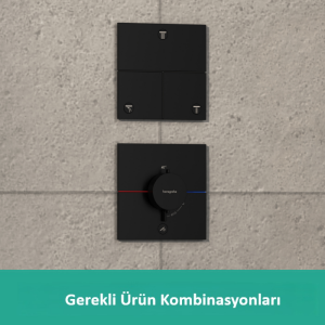 Hansgrohe ShowerSelect Comfort E Termostatik Ankastre Bataryası 1 Çıkış ve İlave Çıkış Mat Siyah 15575670 - 3