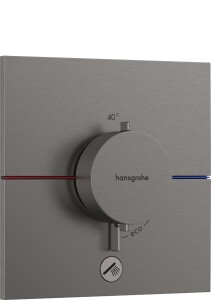 Hansgrohe ShowerSelect Comfort E Termostatik Ankastre Bataryası 1 Çıkış ve İlave Çıkış Mat SiyahKrom 15575340 - Hansgrohe