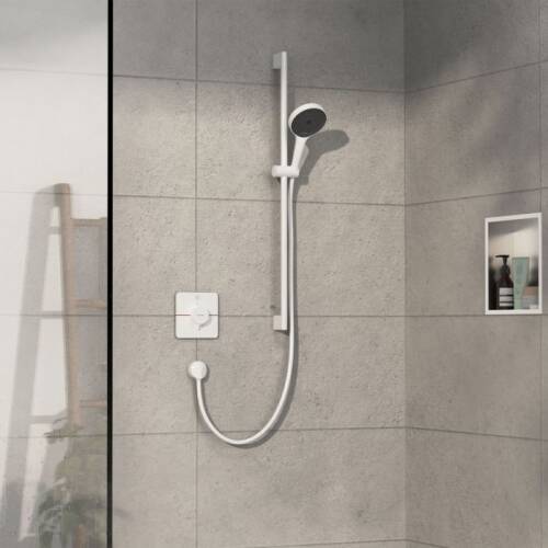Hansgrohe ShowerSelect Comfort Q Termostatik Ankastre Banyo Bataryası 1 Çıkış Mat Beyaz 15581700 - 2