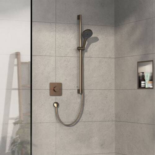 Hansgrohe ShowerSelect Comfort Q Termostatik Ankastre Banyo Bataryası 1 Çıkış Mat Bronz 15581140 - 2