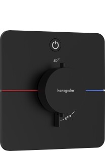 Hansgrohe ShowerSelect Comfort Q Termostatik Ankastre Banyo Bataryası 1 Çıkış Mat Siyah 15581670 - Hansgrohe