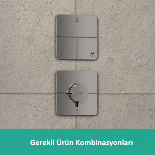 Hansgrohe ShowerSelect Comfort Q Termostatik Ankastre Bataryası 1 Çıkış ve İlave Çıkış 15589000 - 3