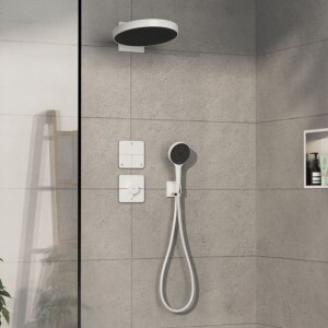 Hansgrohe ShowerSelect Comfort Q Termostatik Ankastre Bataryası 1 Çıkış ve İlave Çıkış Mat Beyaz 15589700 - 2