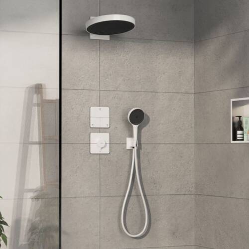 Hansgrohe ShowerSelect Comfort Q Termostatik Ankastre Bataryası 1 Çıkış ve İlave Çıkış Mat Beyaz 15589700 - 2