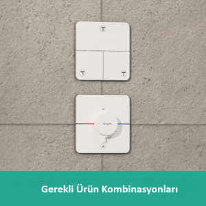 Hansgrohe ShowerSelect Comfort Q Termostatik Ankastre Bataryası 1 Çıkış ve İlave Çıkış Mat Beyaz 15589700 - 3