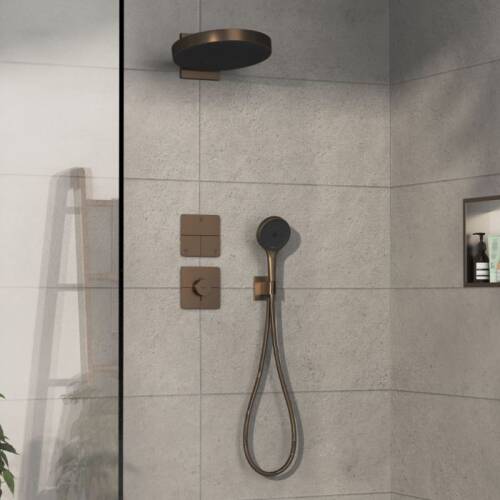 Hansgrohe ShowerSelect Comfort Q Termostatik Ankastre Bataryası 1 Çıkış ve İlave Çıkış Mat Bronz 15589140 - 4