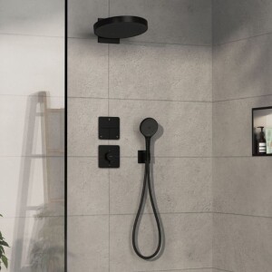 Hansgrohe ShowerSelect Comfort Q Termostatik Ankastre Bataryası 1 Çıkış ve İlave Çıkış Mat Siyah 15589670 - 2