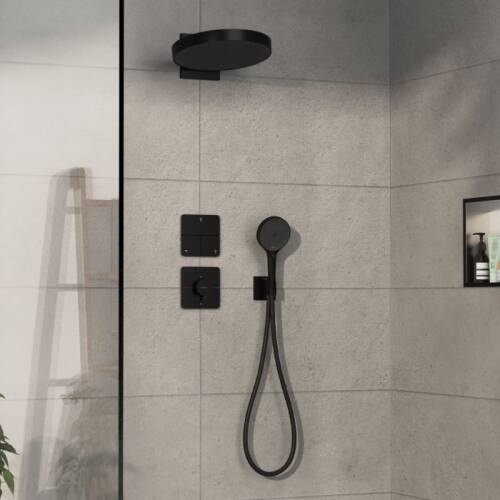 Hansgrohe ShowerSelect Comfort Q Termostatik Ankastre Bataryası 1 Çıkış ve İlave Çıkış Mat Siyah 15589670 - 2