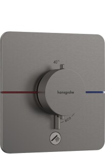 Hansgrohe ShowerSelect Comfort Q Termostatik Ankastre Bataryası 1 Çıkış ve İlave Çıkış Mat SiyahKrom 15589340 - Hansgrohe