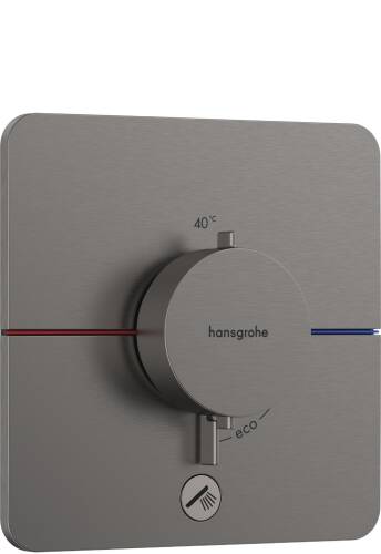 Hansgrohe ShowerSelect Comfort Q Termostatik Ankastre Bataryası 1 Çıkış ve İlave Çıkış Mat SiyahKrom 15589340 - 1