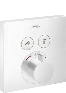 Hansgrohe ShowerSelect Termostatik Ankastre Banyo Bataryası 2 Çıkış Mat Beyaz 15763700 - 1