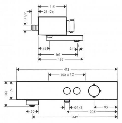 Hansgrohe ShowerTablet Select Termostatik Banyo Bataryası 24340000 - 2