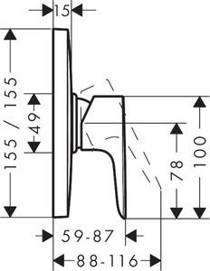 Hansgrohe Ankastre Duş Sistemi Mat Siyah - 7