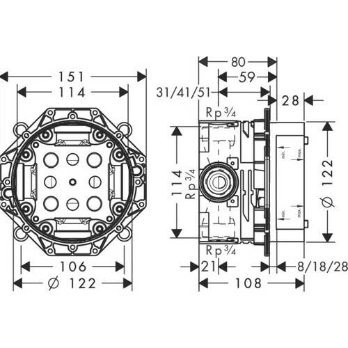 Hansgrohe Ankastre Duş Sistemi Mat Siyah - 9