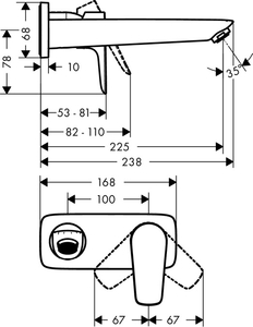 Hansgrohe Talis E Ankastre Lavabo Bataryası Krom 71734000 - 3