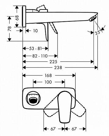 Hansgrohe Talis E Ankastre Lavabo Bataryası Mat Beyaz 71734700 - 2