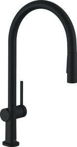 Hansgrohe Talis M54 Eviye Bataryası Çekilebilir el duşu 2 Akışlı Mat Siyah 72800670 - 1
