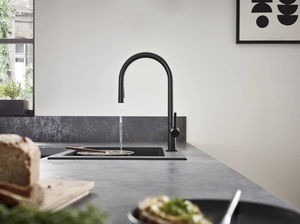 Hansgrohe Talis M54 Eviye Bataryası Çekilebilir el duşu 2 Akışlı Mat Siyah 72800670 - 2