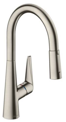 Hansgrohe Talis M51 Eviye Bataryası Çekilebilir Gaga 2 Akışlı, sBox Paslanmaz Çelik 73851800 - 1