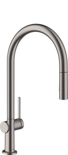 Hansgrohe Talis M54 Eviye Bataryası Çekilebilir 2 Jet Sbox Mat SİyahKrom 72801340 - 1