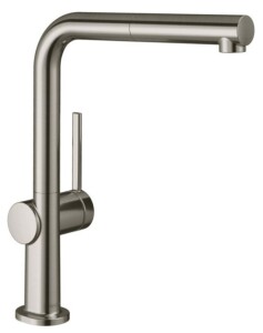 Hansgrohe Talis M54 Eviye Bataryası Çekilebilir Gaga,sBox Paslanmaz Çelik 72809800 - 1