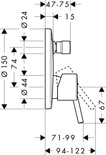 Hansgrohe Talis S Ankastre Banyo Bataryası 32475000 - 2