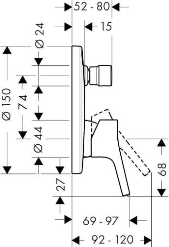 Hansgrohe Talis S Ankastre Banyo Bataryası 72405000 - 2