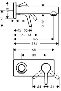 Hansgrohe Talis S Ankastre Lavabo Bataryası Krom 72110000 - 2