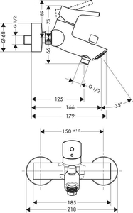 Hansgrohe Talis S Banyo Bataryası 72400000 - 2