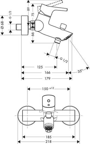 Hansgrohe Talis S Banyo Bataryası 72400000 - 2