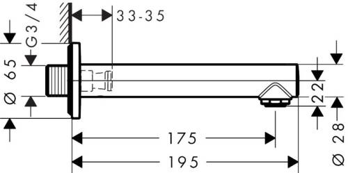 Hansgrohe Talis S Küvet Gagası 72410000 - 2