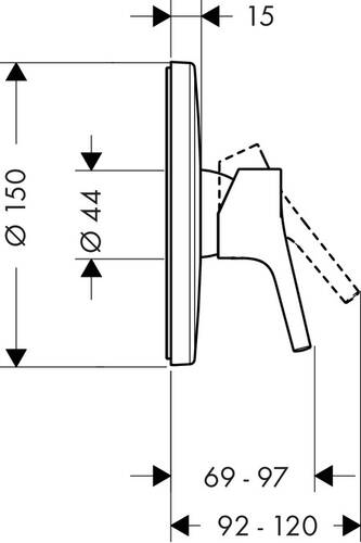 Hansgrohe Talis S Sıcak-Soğuk Ankastre Taharet Bataryası 72606000 - 2