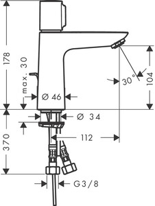 Hansgrohe Talis Select E Lavabo Bataryası 71750000 - 3