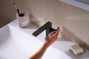 Hansgrohe Tecturis E Lavabo Bataryası Fine CoolStart Mat Siyah 73020670 - 3