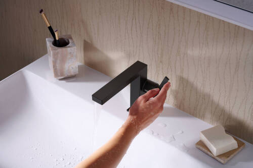 Hansgrohe Tecturis E Lavabo Bataryası Fine CoolStart Mat Siyah 73020670 - 3
