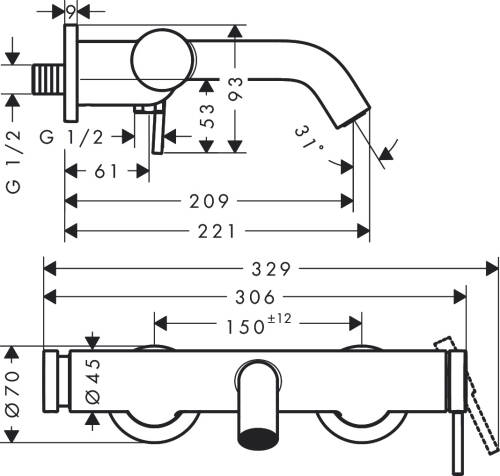 Hansgrohe Tecturis S Banyo E Bataryası 73422000 - 3