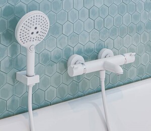 Hansgrohe Termostatik Banyo Bataryası Mat Beyaz 13114700 - 2