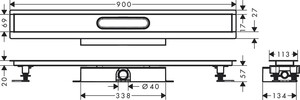 Hansgrohe uBox Universal Düz Kurulum İçin 40 Çıkışlı 56019180 - 2